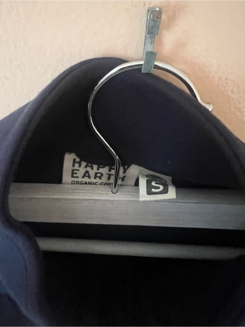 Happy earth organic cotton Navy Zip-Up bbl Jacket lululemon vuori alo athleisure - Picture 4 of 7